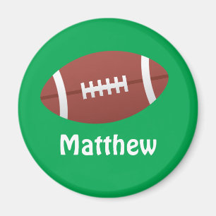 Aimant Nom personnalisé par vert du football de bande
