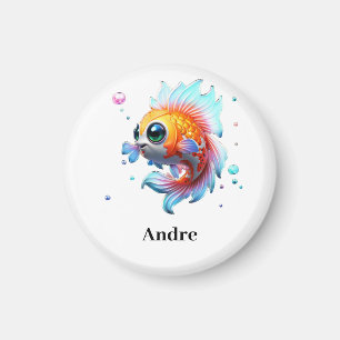 Aimant Nom personnalisé Poisson japonais Koi
