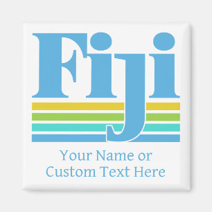 Aimant Nom personnalisé / Texte Fiji