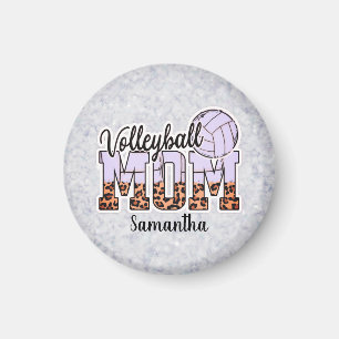 Aimant Nom personnalisé Volleyball Maman   Fête des mères