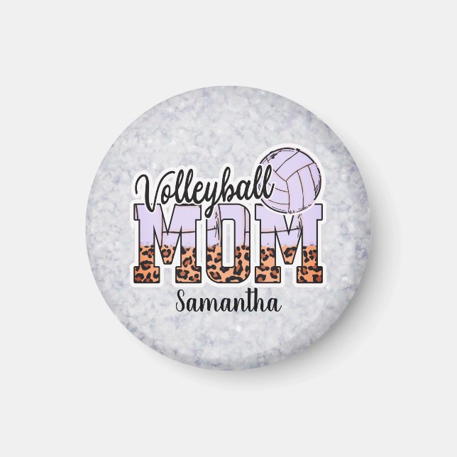 Aimant Nom personnalisé Volleyball Maman | Fête des mères (Devant)