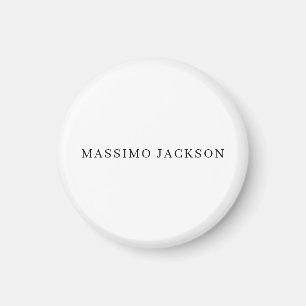 Aimant Nom propre Décoratif Chic Simple Uni Noir Blanc