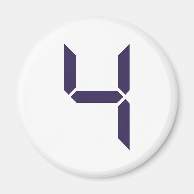 Aimant Nombre - Quatre - 4 (Devant)