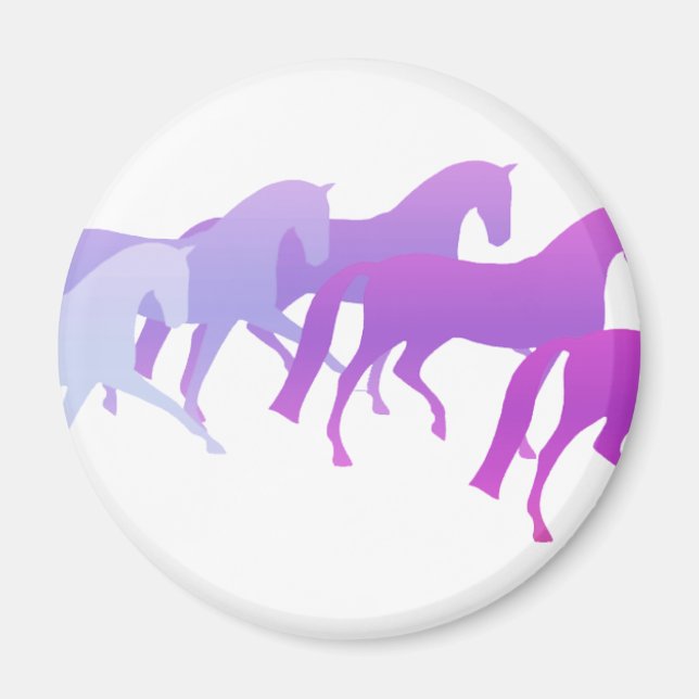 Aimant Nombreux chevaux (violets) (Devant)