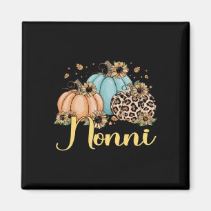 Aimant Nonni Leopard Femmes Citrouilles Thanksgiving Fall