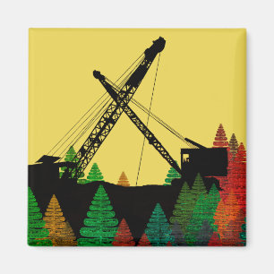 Aimant Nord-Ouest, grue et lunette, art INGÉNIEUR OPÉRATI