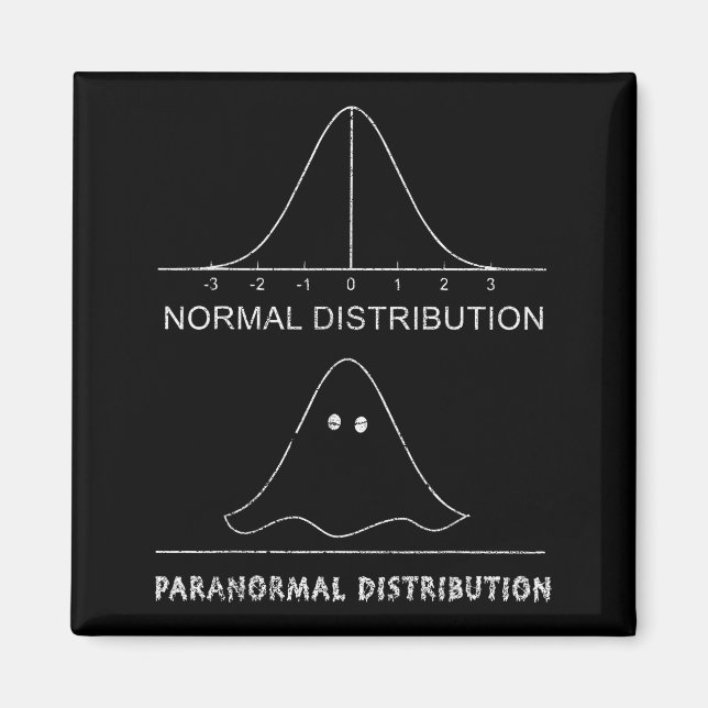 Aimant Normal Paranormal Distribution Funny Math Ghost Ha (Devant)