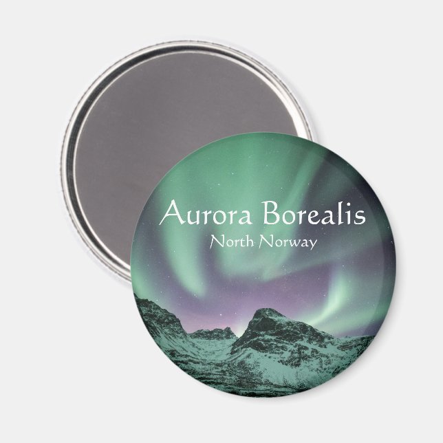 Aimant Northern Lights Nature Photo (Recto/Verso)