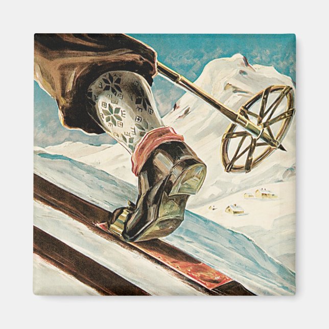 Aimant Norvège ~ La maison du ski (Devant)