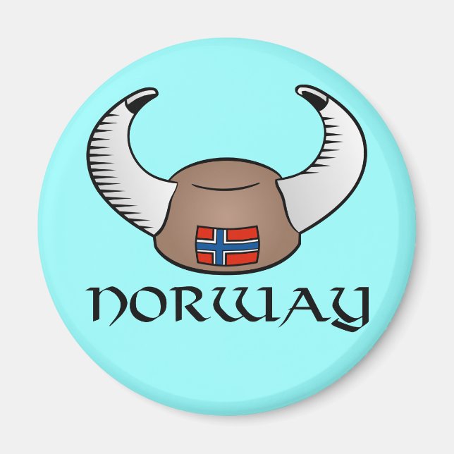 Aimant Norvège Viking Casquette (Devant)
