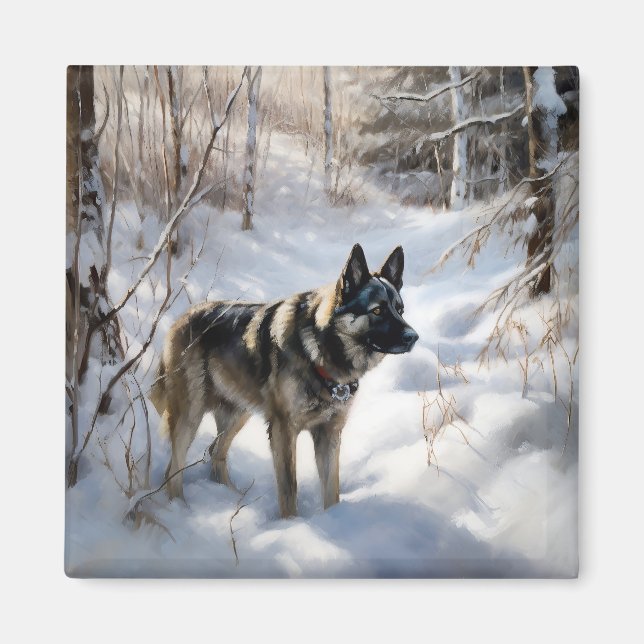 Aimant Norvégien Elkhat Laisser Neige Noël (Devant)