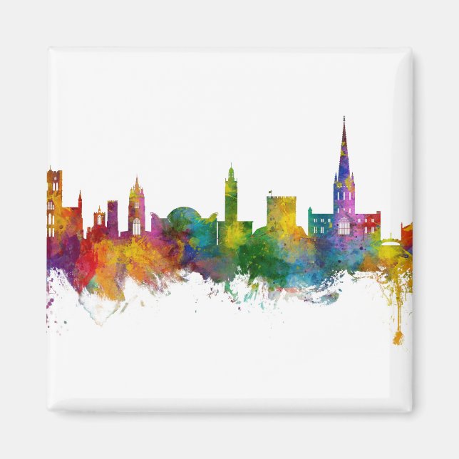 Aimant Norwich England Skyline (Devant)