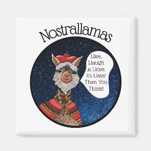 Aimant Nostradamus blanc mignon Llama Inspiration Dire