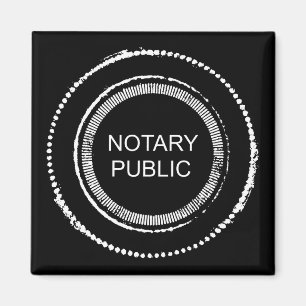 Aimant Notaire Public Perturbé Sceau Rond