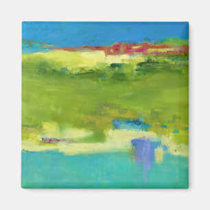 Aimant Notes de terrain - Art vert Abstrait