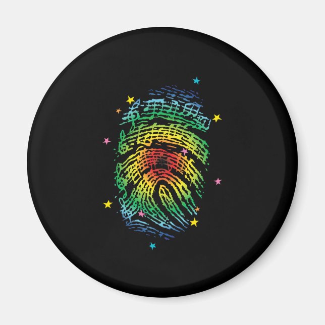 Aimant Notes musicales Musicien Piano Player Pian (Devant)