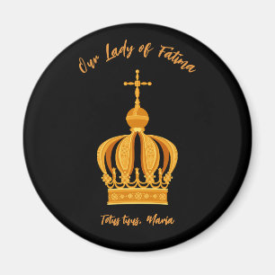 Aimant Notre-Dame de Fatima couronne