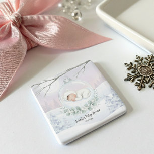Aimant Notre petit bébé neige arrive Cadeau souvenir