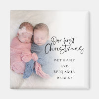 Notre premier Noël Baby Twins Photo Noms Année