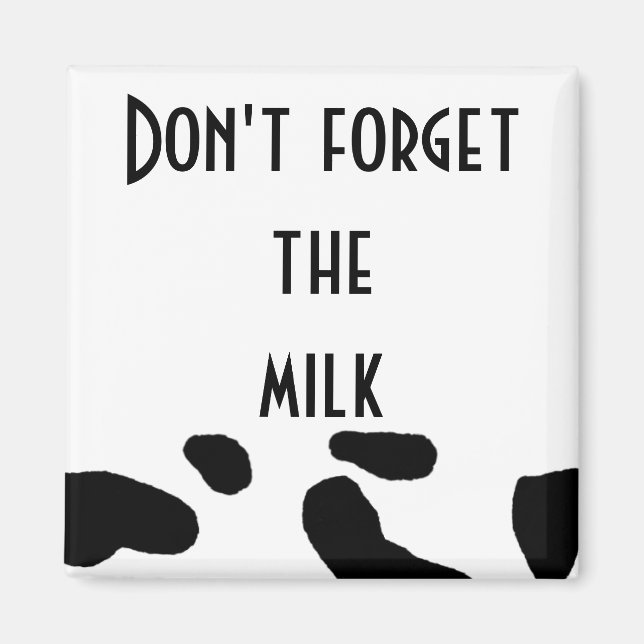 Aimant "N'oublie pas le lait." (Devant)