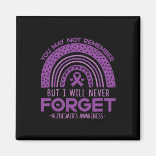 Aimant N'Oubliez Jamais La Démence Patients Purple Ribbon