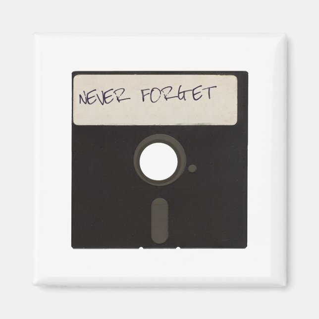 Aimant N'oubliez jamais les disquettes de l'ordinateur (Devant)