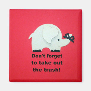 Aimant N'oubliez pas de sortir les ordures