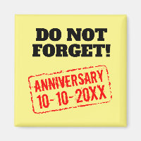 N'oubliez pas mariage anniversaire jour drôle réfr