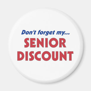Aimant N'oubliez pas mon rabais pour seniors