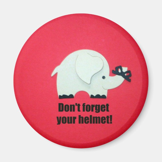 Aimant N'oubliez pas votre casque ! (Devant)