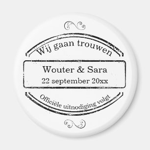 Aimant Nous allons nous marier   ronde save la date du ma