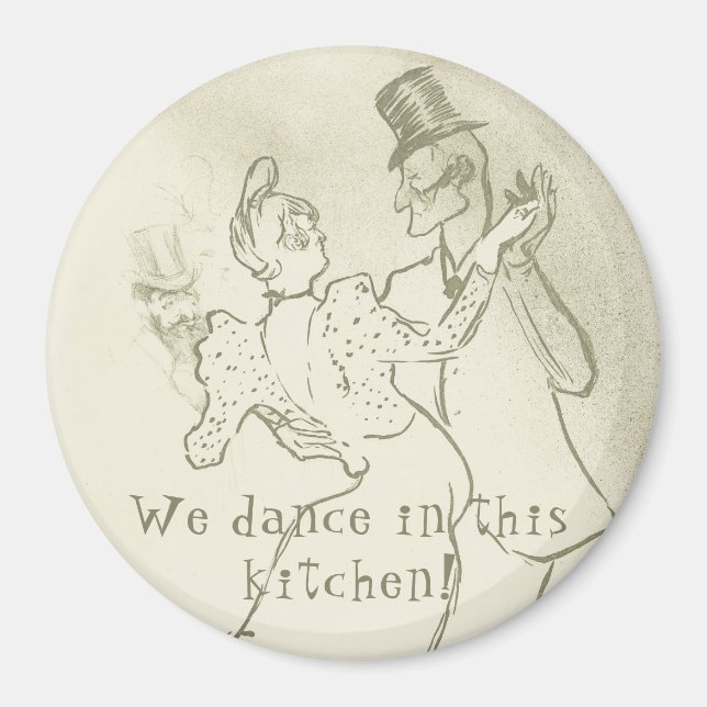 Aimant Nous dansons dans cette cuisine | Lautrec, couple  (Devant)