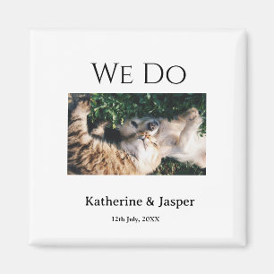 Aimant Nous faisons mariage fiançailles nom animal photo 