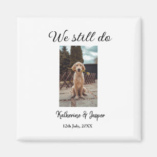 Aimant Nous faisons toujours mariage couple animal photo