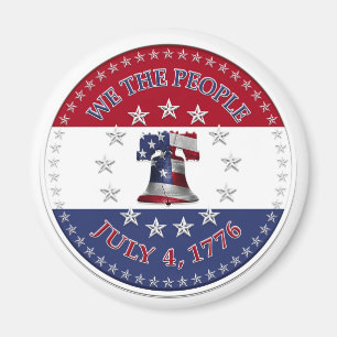 Aimant Nous le peuple 4 juillet 1776 Cloche avec 13 et 50