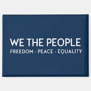Aimant NOUS LE PEUPLE Liberté Paix Égalité   Bleu