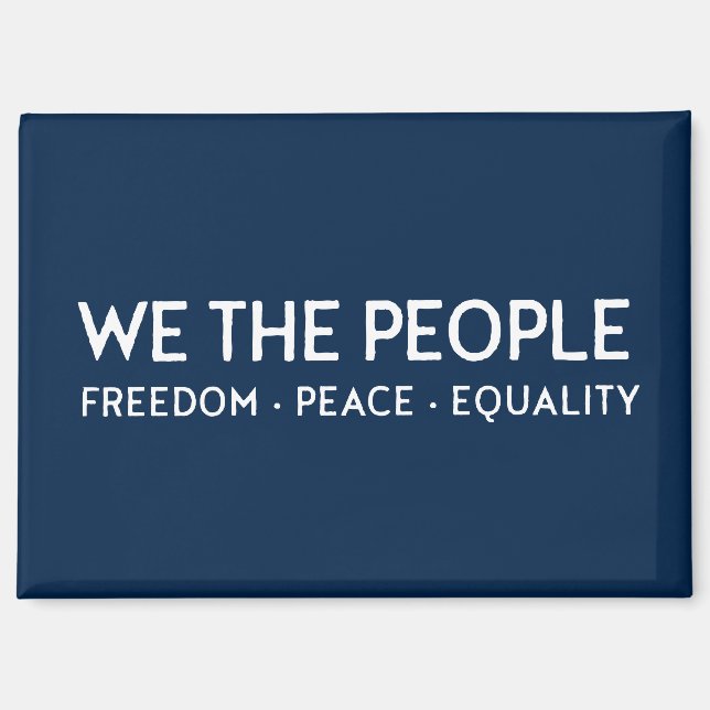 Aimant NOUS LE PEUPLE Liberté Paix Égalité | Bleu (Recto)