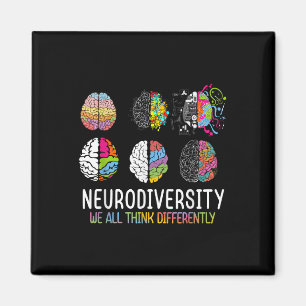 Aimant Nous pensons tous différemment Neurodiversité Chem