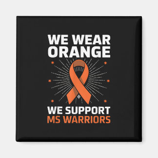 Aimant Nous Portons Orange Ruban Multiples Sclérose Sensi