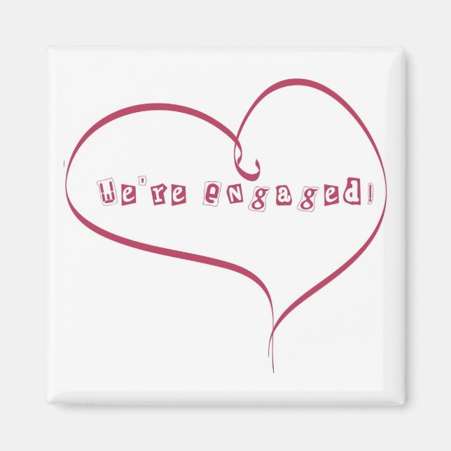 Aimant Nous sommes engagés dans le Faire-part (Devant)