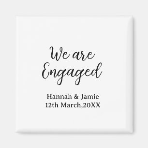 Aimant Nous sommes fiancés nom date calligraphystylish