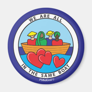 Aimant Nous Sommes Tous Dans Le Même Bateau 2_Round Magne
