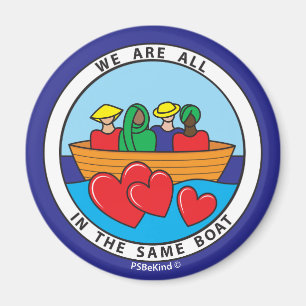 Aimant Nous Sommes Tous Dans Le Même Bateau 2_Round Magne