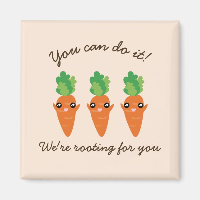 Aimant Nous vous encourageons drôlement les carottes (Devant)