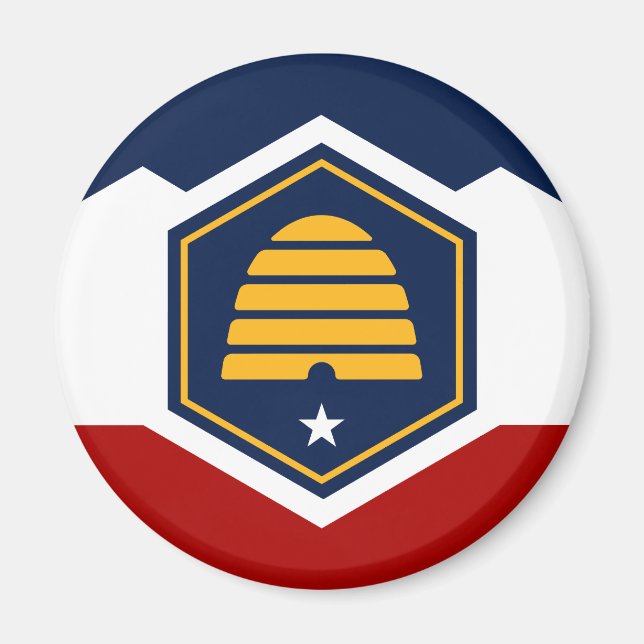 Aimant Nouveau drapeau de l'État de l'Utah (Devant)