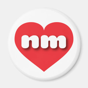 Aimant Nouveau Mexique coeur rouge - J'aime nm