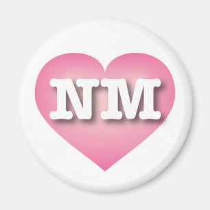 Aimant Nouveau-Mexique Rose Fade Heart - J'aime NM