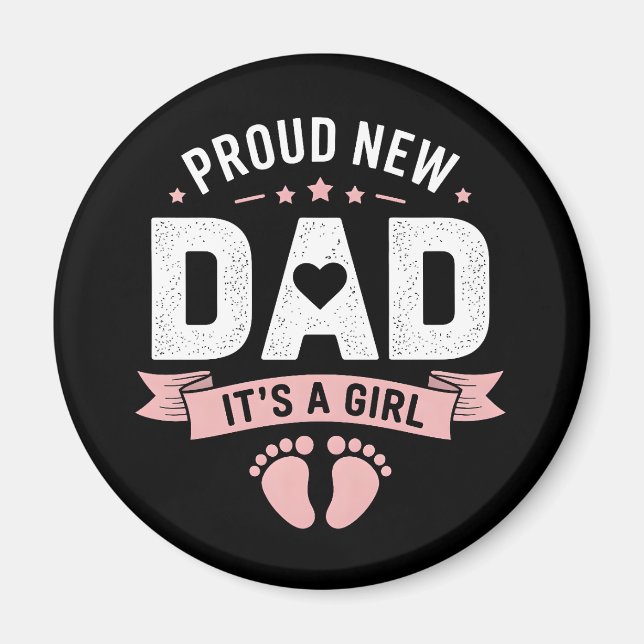 Aimant Nouveau papa C'est une fille (Devant)