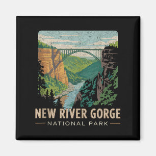 Aimant Nouveau pont rétro du parc national des gorges de