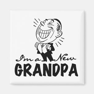 Aimant Nouveaux T-shirts et cadeaux de sourire de grand-p